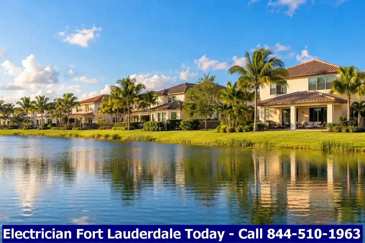 Lakefront single-family homes in a newer Miramar subdivision, Miramar, Florida