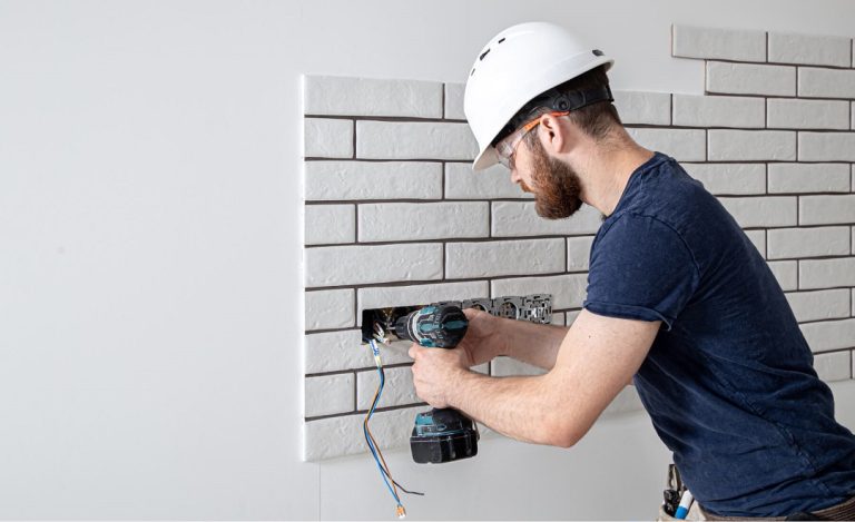 residential electrician installing new electrical wiring in fort lauderdale