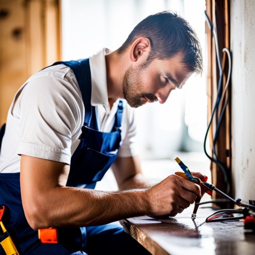 an electrician in Boca Raton FL performing electrical inspections