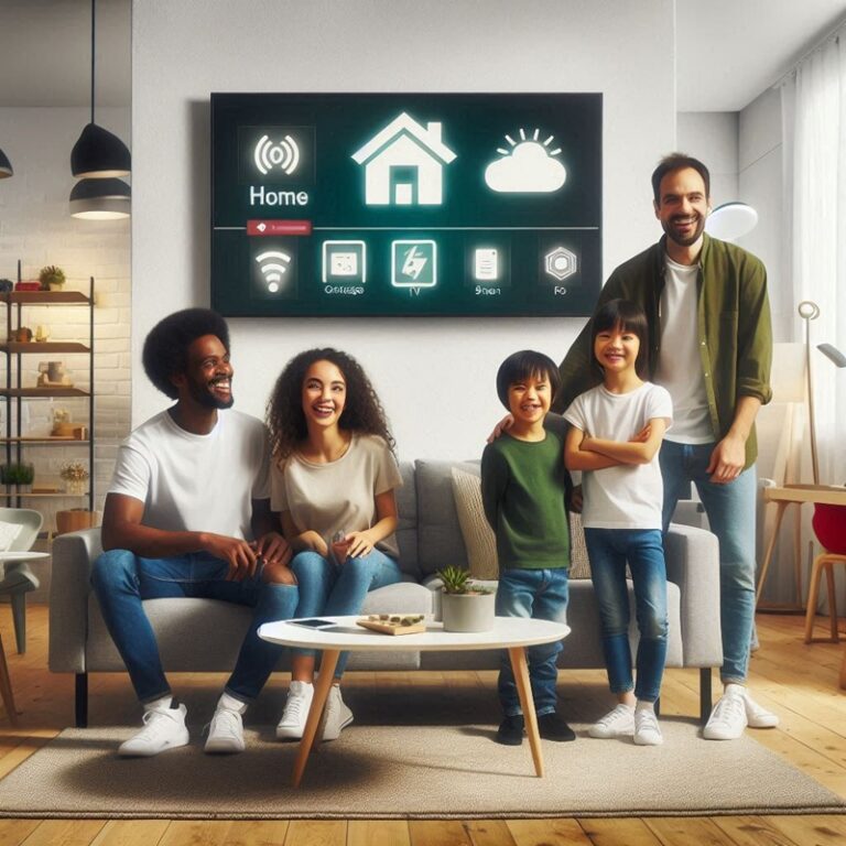 a smart home living room